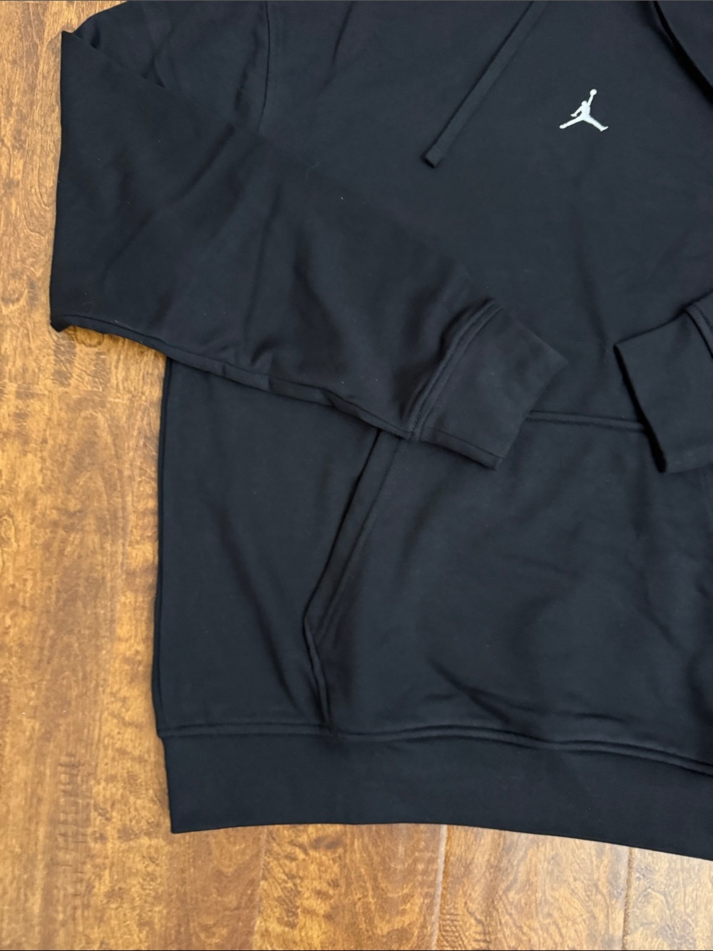 Jordan Sports Black Pullover Hoodie with White Jumpman - Picture 7 of 11
